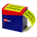 Avery Mixed Goods Labels Fluoro Yellow 125 x 75mm Roll 750