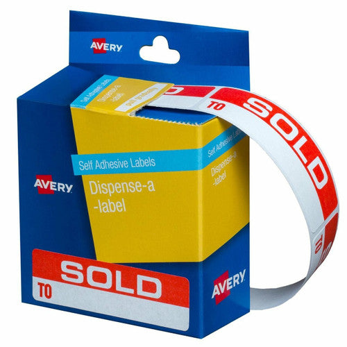 Avery Sold To Dispenser Labels 64 x 19mm Pack 125