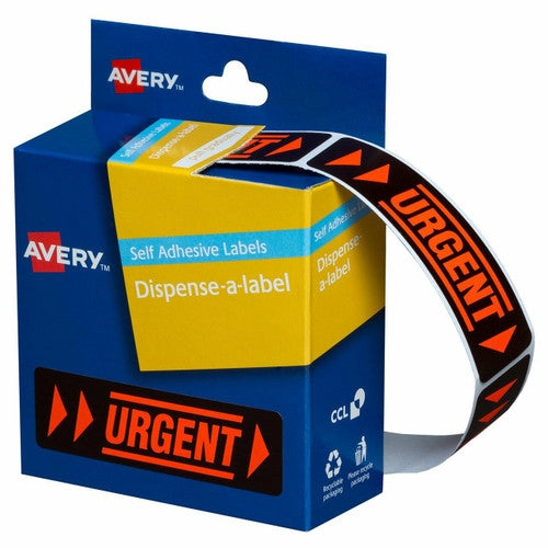 Avery Urgent Dispenser Labels 64 x 19mm Pack 125