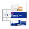 Avery White General Use Labels L7163GU 99.1 x 38.1mm 14UP 1400 Labels