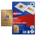 Avery Gold Rectangle Labels L7215 99.1 x 38.1mm Pack 70