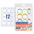 Avery Assorted Shoe Labels 30x30mm and 30x15mm Pack 24