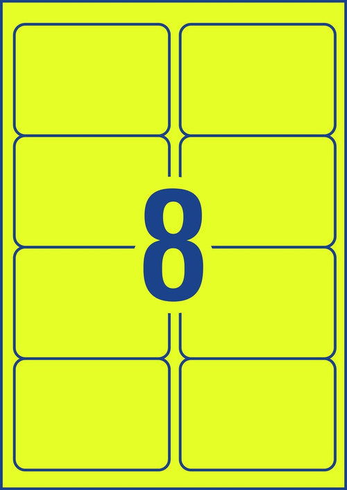 Avery Fluoro Yellow High Visibility Shipping Labels 99.1 x 67.7mm Pack 200