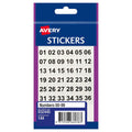 Avery Multi-Purpose Stickers Numbers 00 to 99 144 Pack