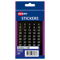 Avery Multi-Purpose Stickers Numbers 1 to 500 500 Pack