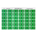 Avery Numeric 4 Side Tab Colour Coding Label 25 x 38mm Light Green 180 Pack