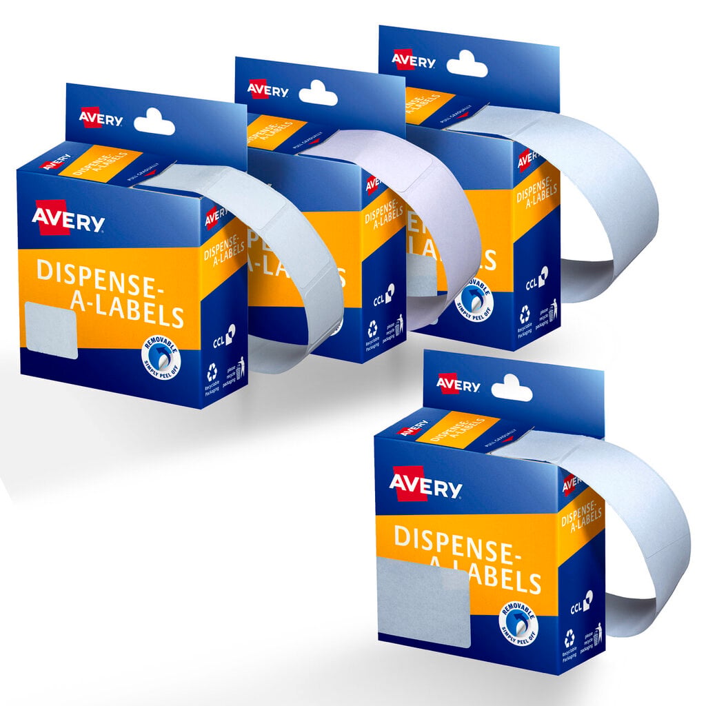 Avery White Dispenser Labels Rectangle 36 x 13mm 700 Pack