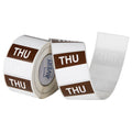 Avery Thursday Day Labels 40 x 40mm Square Brown and White Removable 500 Roll