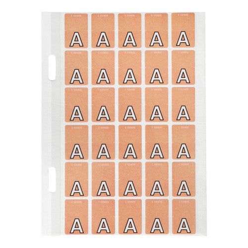 Avery Alphabetical A Top Tab Colour Coding Label 20 x 30mm Pink 150 Pack