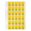 Avery Alphabetical Q Top Tab Colour Coding Label 20 x 30mm Yellow with Stripe 150 Pack