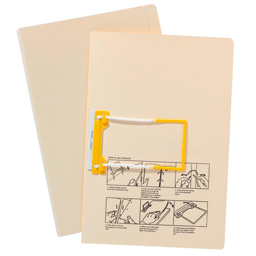 Avery Buff Tubeclip File Plain Foolscap 326gsm 20 Box