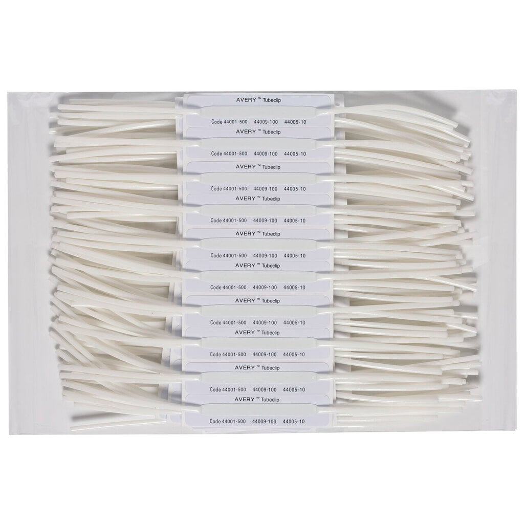 Avery White Tubeclip Self Adhesive Base Only 100 Pack