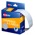 Avery White Dispenser Labels Circle 24mm 550 Pack