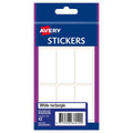 Avery White Multi-Purpose Stickers Rectangle 25 x 50mm 42 Pack