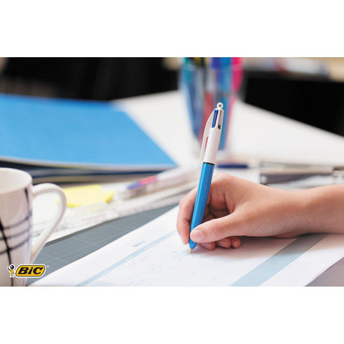 BIC 4 Colour Retractable Ballpoint Pen Medium Box of 12