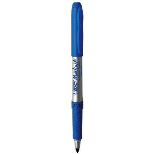 BIC Mark-It Grip Permanent Marker Fine 1.1mm Blue Box of 12
