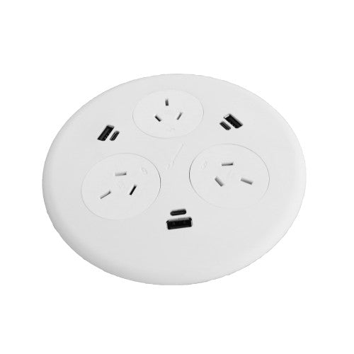 Rapidline Blinky 3 GPO 3 USB 3 Pin Lead White