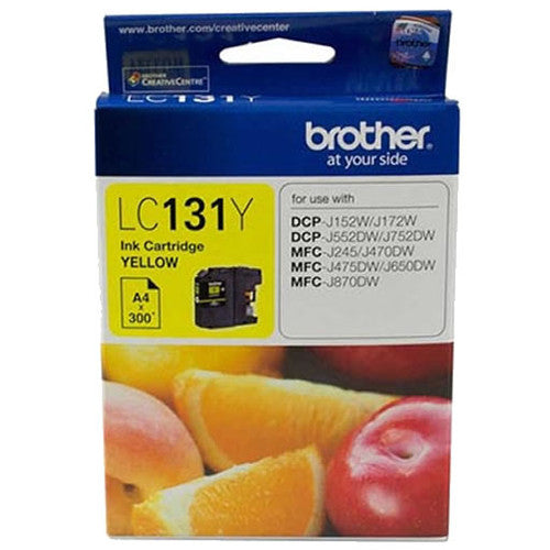 Brother LC131Y Ink Cartridge 300 Pages Yellow