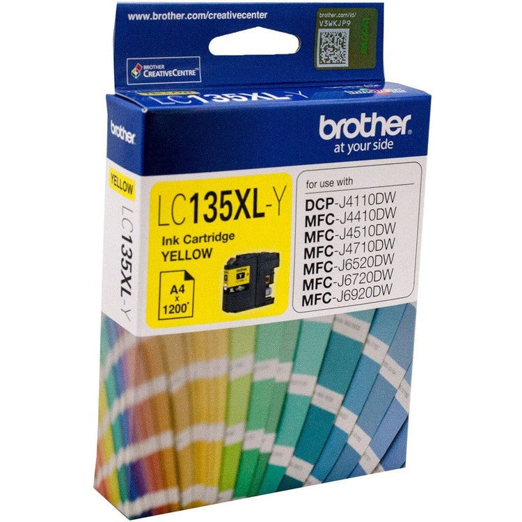 Brother LC135XLY High Yield Ink Cartridge 1200 Pages Yellow