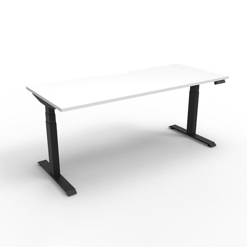 Rapidline Boost Plus Single Sided Workstation 1200 x 750mm Natural White / Black Satin