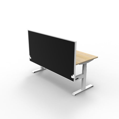 Rapidline Boost Plus Single Sided Workstation 1200 x 750mm with Screen Natural Oak / White Satin