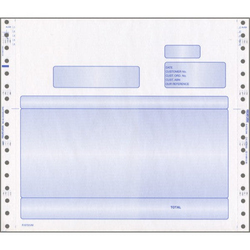 Bala CBA Narrow Invoice Continuous Business Forms 216 x 250mm Box of 750