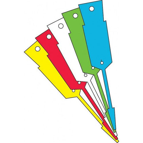 Bala Vinyl Disposable Arrow Keytags with Pen 140 x 20mm Green Box of 1000