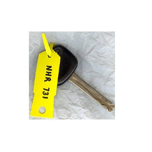 Bala Vinyl Disposable Arrow Keytags with Pen 140 x 20mm Green Box of 1000