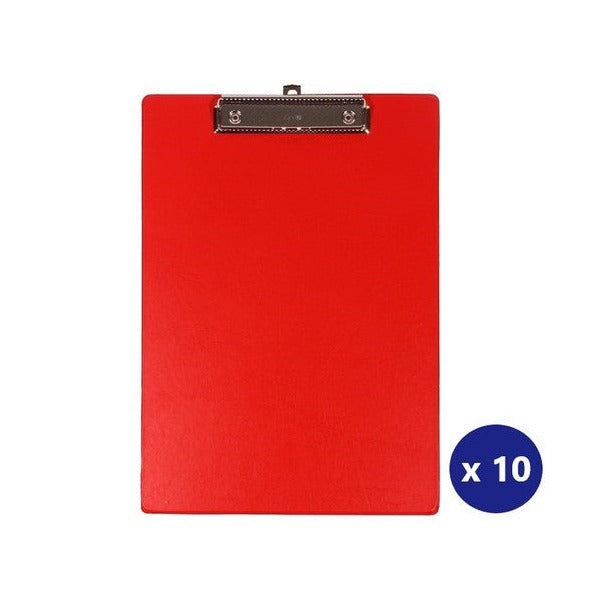 Bantex A4 Clipboard Standard PVC Red Box of 10