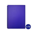Bantex A4 Display Book Refillable Euro Matte PP 20 Pockets Navy Box of 12