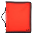 Bantex A4 Translucent Zipper Binder 3-O Ring 25mm Red
