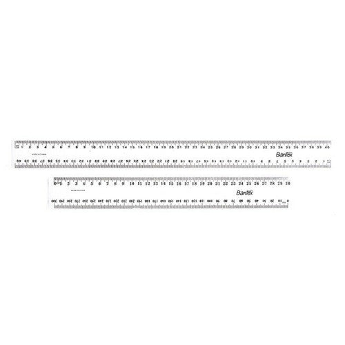 Bantex Clear Plastic Ruler 40cm