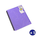 Beautone Display Book Refillable Jewel PP A4 30 Pockets Purple Box 5