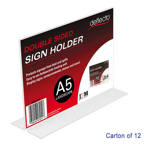 Blueprint Bulk A5 Landscape Double Sided Sign Holders Carton of 12