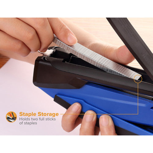Bostitch InPower Antimicrobial Full Strip Stapler 20 Sheets Blue Black
