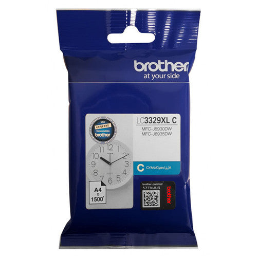Brother LC3329XLC Super High Yield Ink Cartridge 1500 Pages Cyan