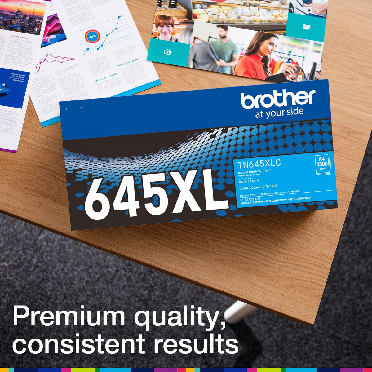 Brother TN-645XLC Cyan High Yield Toner Cartridge