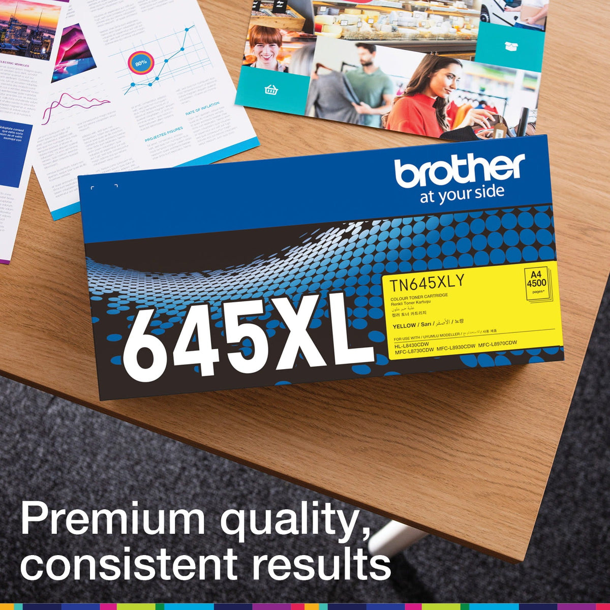 Brother TN-645XLY Yellow High Yield Toner Cartridge
