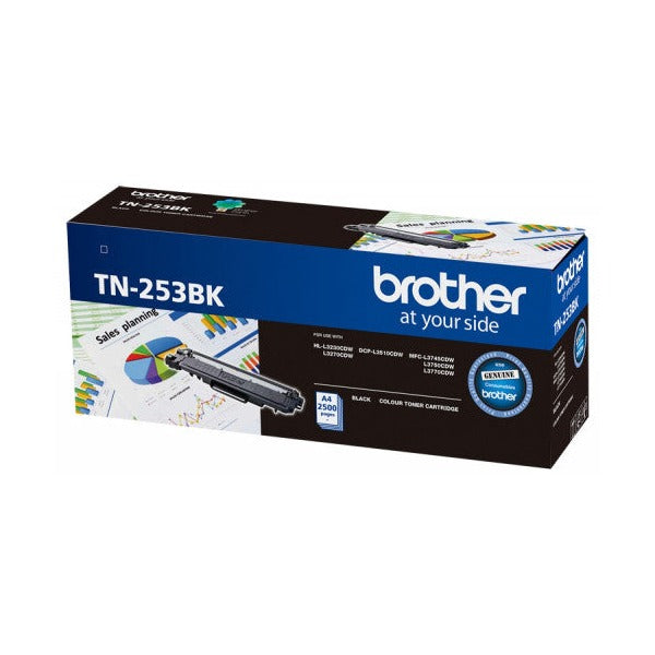 Brother TN253BK Standard Yield Toner Cartridge 2500 Pages Black