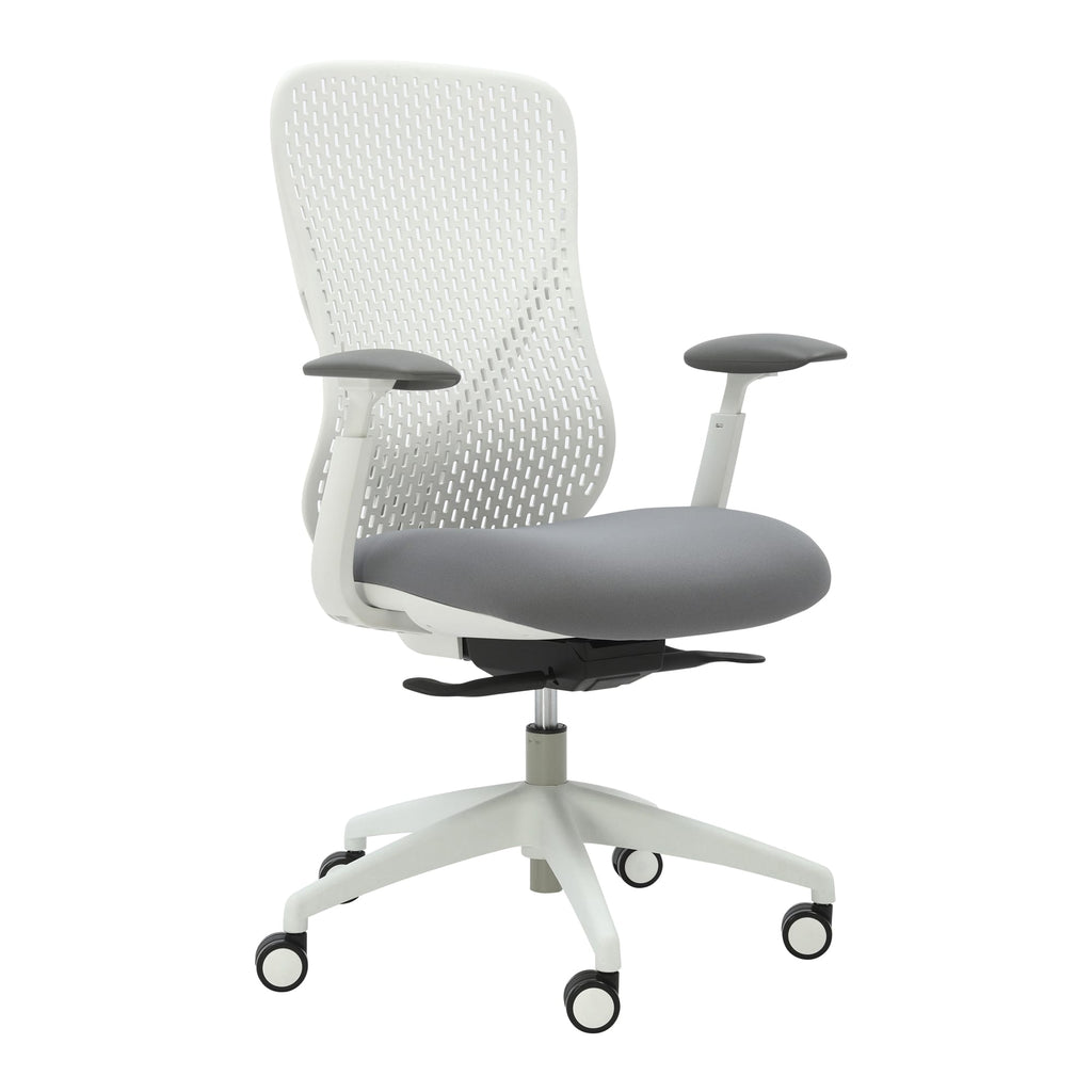Buro Axon Chair with Arms Light Grey Frame