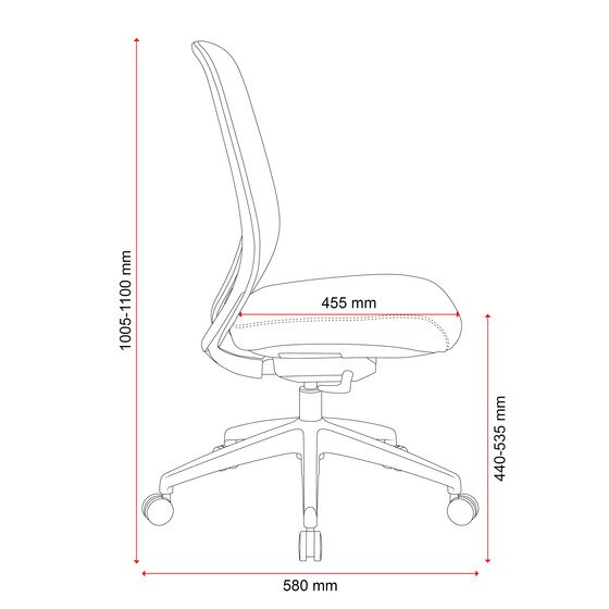 Buro Force Chair Without Arms Black Frame