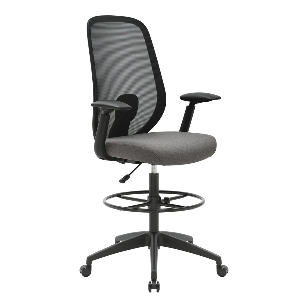 Buro Force Drafting Chair with Arms Black Frame