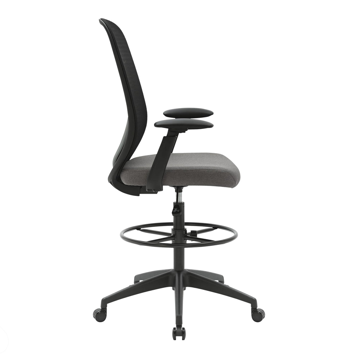 Buro Force Drafting Chair with Arms Black Frame
