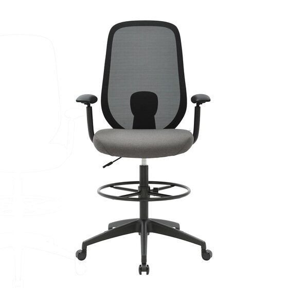 Buro Force Drafting Chair with Arms Black Frame