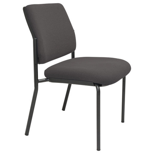 Buro Lindis 4 Leg Chair Black Powdercoat Frame Without Arms Safetex Charcoal