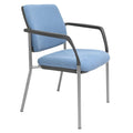 Buro Lindis 4 Leg Chair Silver Powdercoat Frame With Arms Safetex Cobalt