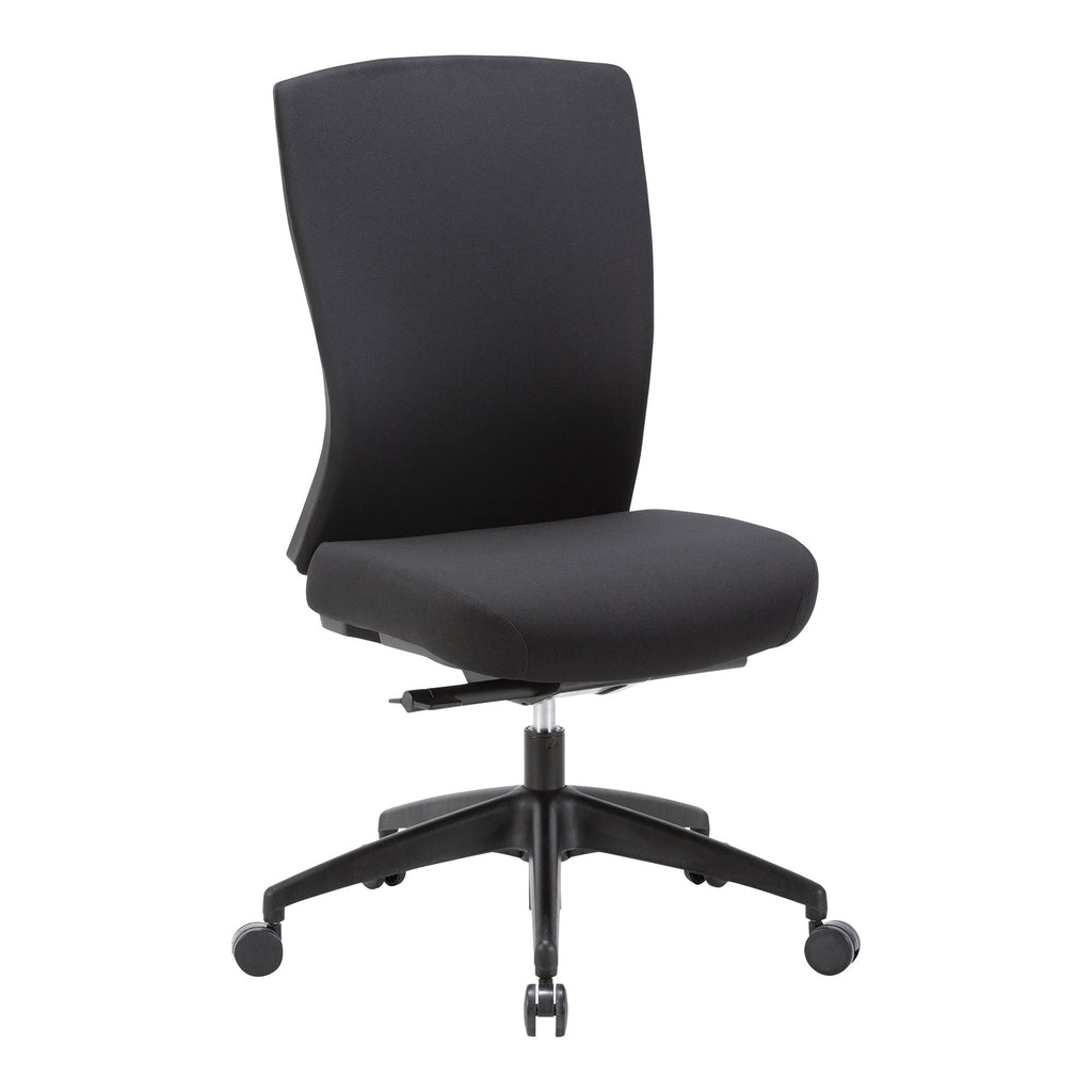 Buro Mentor Chair Upholstered Back Nylon Base with Arms Rust SafeTex