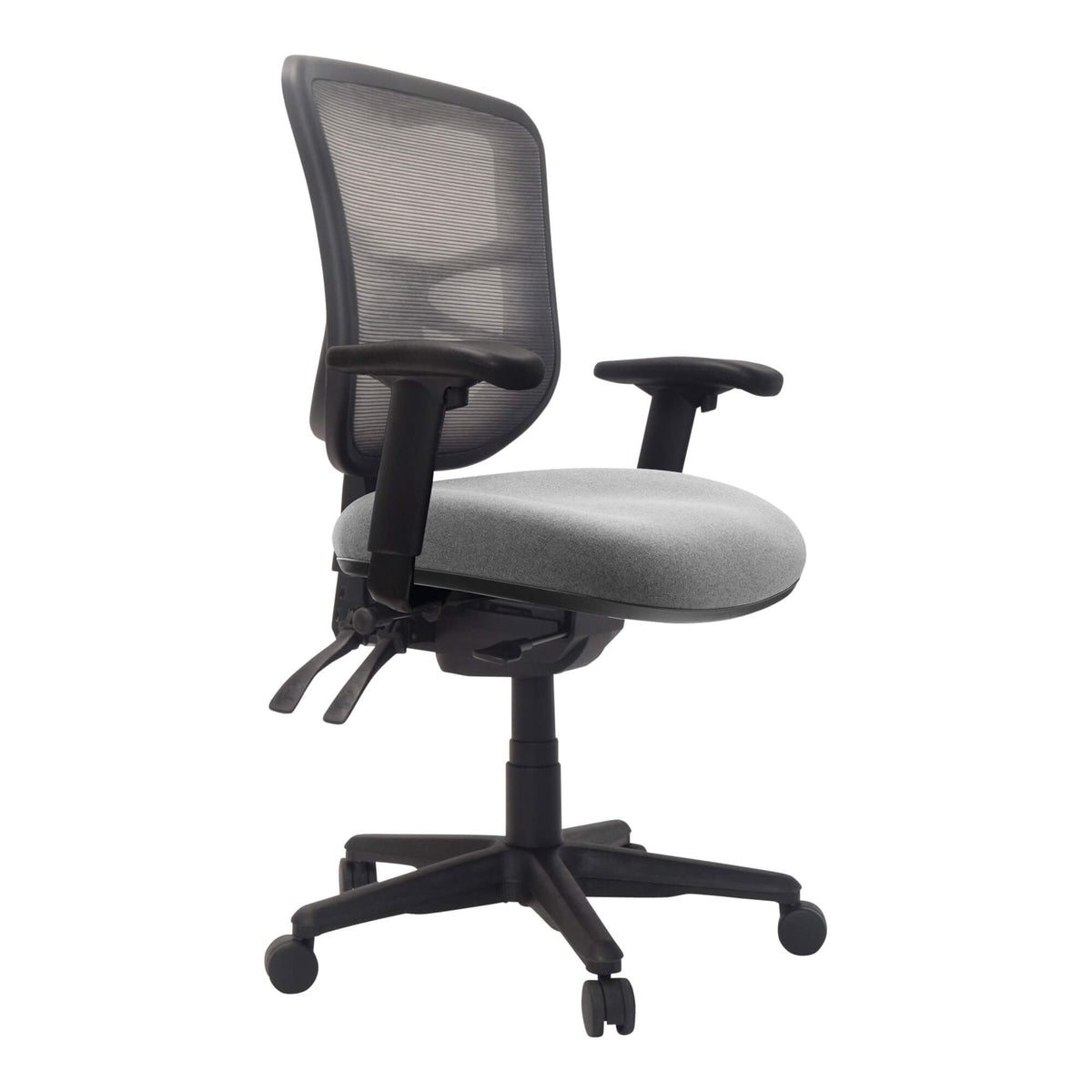 Buro Metro Chair with Seat Slide Nylon Base with Arms Cobalt SafeTex