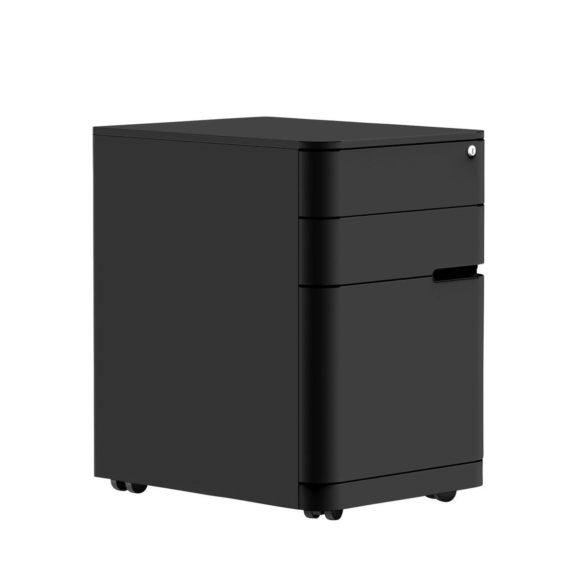 Buro MyWorkSpace Mobile Pedestal 2 Drawer 1 File Black