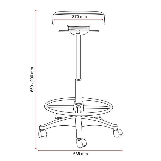 Buro Polo Drafting Stool Black